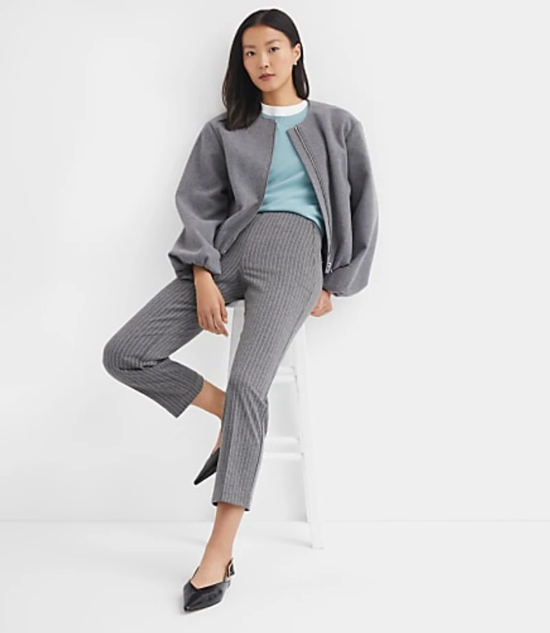 Zip Pocket Straight Pants Stripe