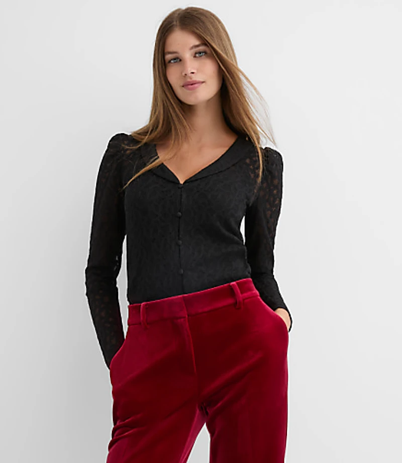 Lace Shawl Cardigan Top