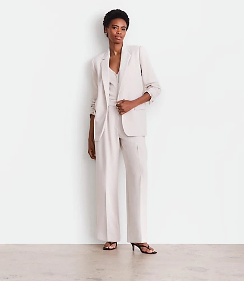 Petite LOFT Versa Crepe Drape Relaxed Blazer