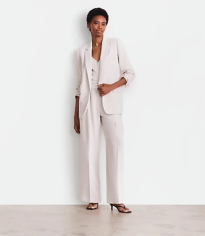 Petite LOFT Versa Crepe Drape Relaxed Blazer