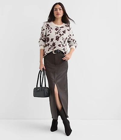 Fuzzy Floral Sweater