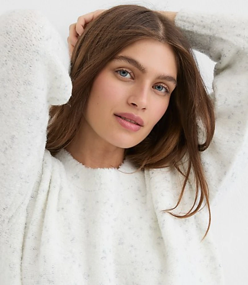 Shimmer Boucle Relaxed Sweater