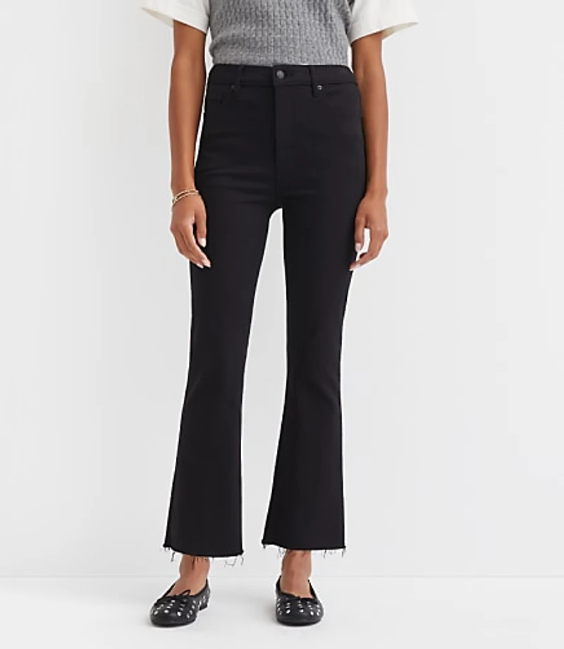 Curvy Fresh Cut High Rise Kick Crop Jeans in Jet Black Wash