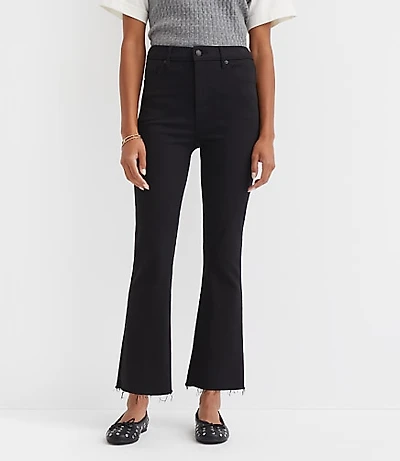 Curvy Fresh Cut High Rise Kick Crop Jeans in Jet Black Wash
