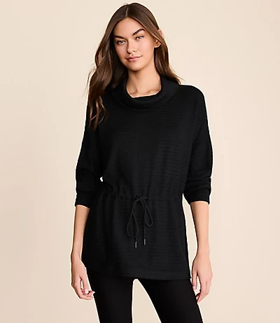 Lou & Grey Ottoman Drawstring Tunic Top
