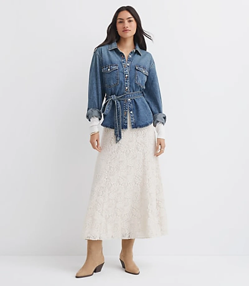 Floral Lace Maxi Skirt
