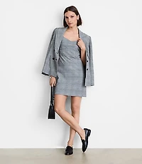 Petite LOFT Versa Seasonless Stretch Strappy Mini Dress Plaid