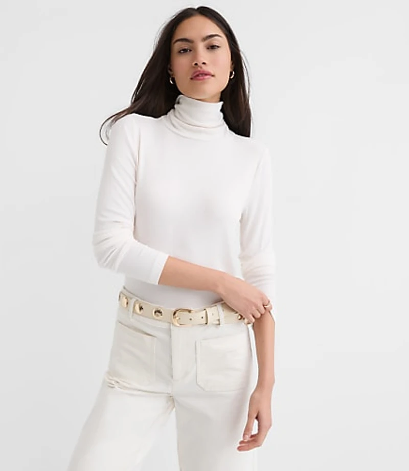 Micro Modal Turtleneck Top