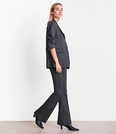 Petite LOFT Versa Ponte Blazer Pinstripe