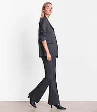 Petite LOFT Versa Ponte Blazer Pinstripe