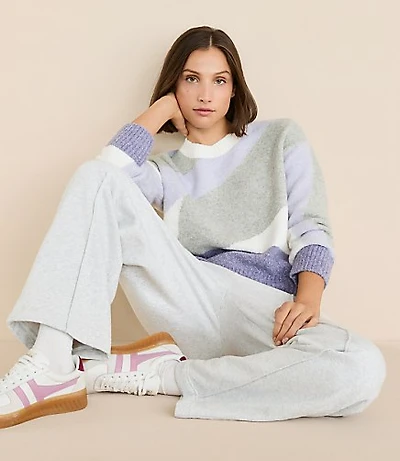 Lou & Grey Colorblock Cloudstitch Sweater