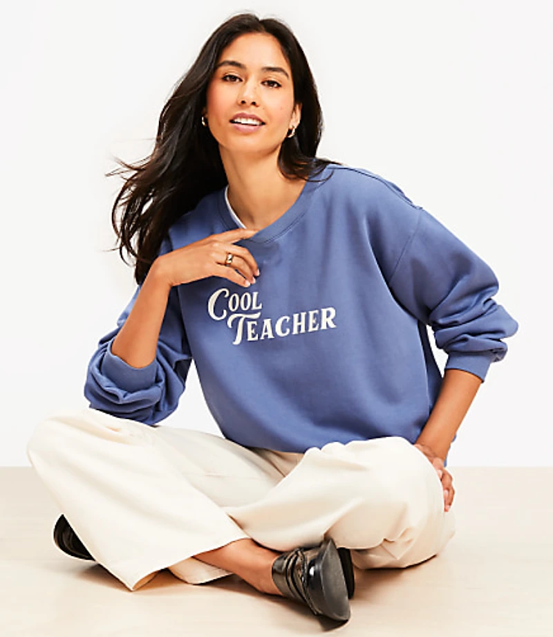 Petite Cool Teacher Sweatshirt