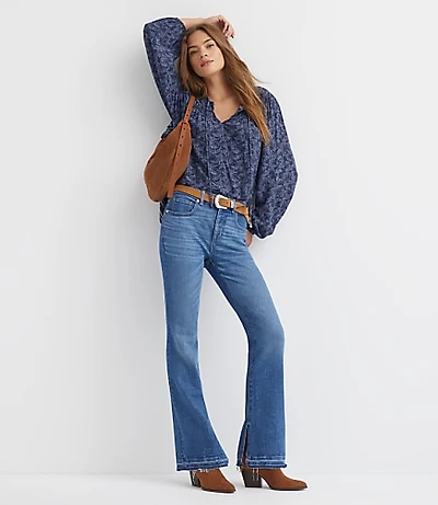 Petite Mid Rise Boot Jeans in Luxe Medium Wash