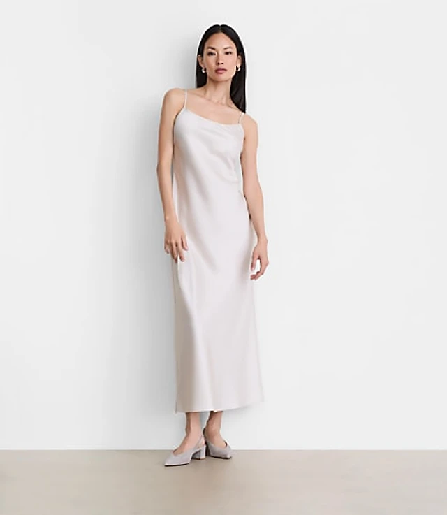 twinkle strap satin long slip dress VS Twinkle Strap Satin Long Slip Dress
