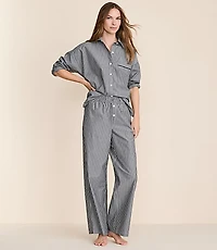 Striped Poplin Pajama Pants