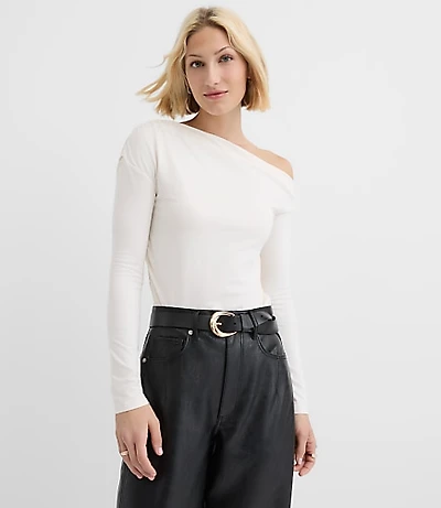 Asymmetrical Off The Shoulder Top