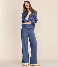 Lou & Grey Heathered Scubasoft Side Slit Straight Leg Pants