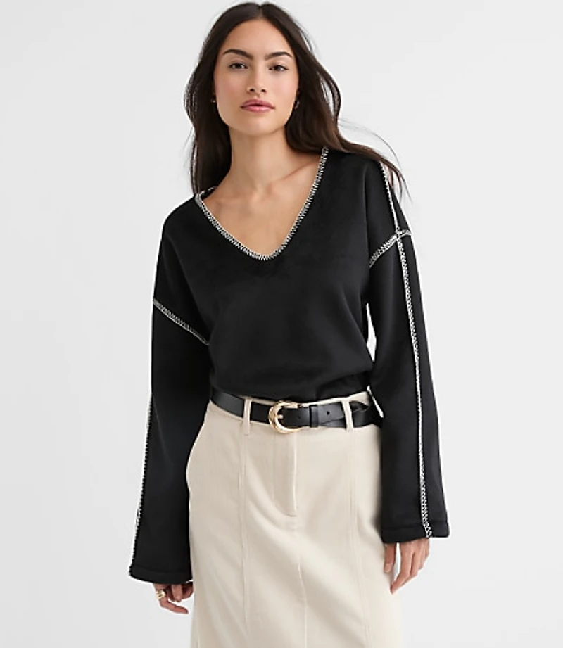 Whipstitch Fleece Top