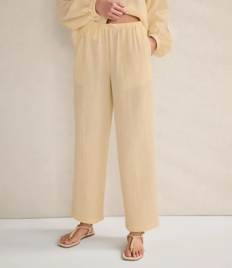 Haven Well Within Organic Cotton Gauze Straight Leg Pants