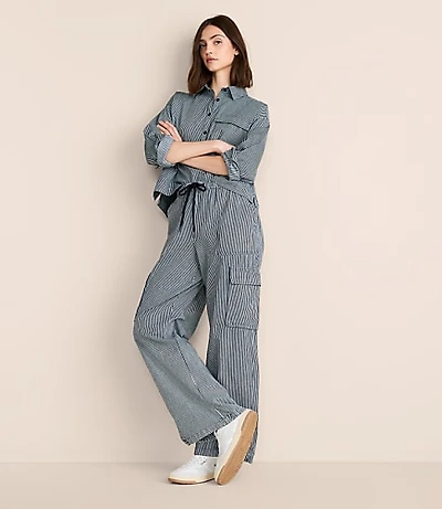 Lou & Grey Striped Adjustable Parachute Pants