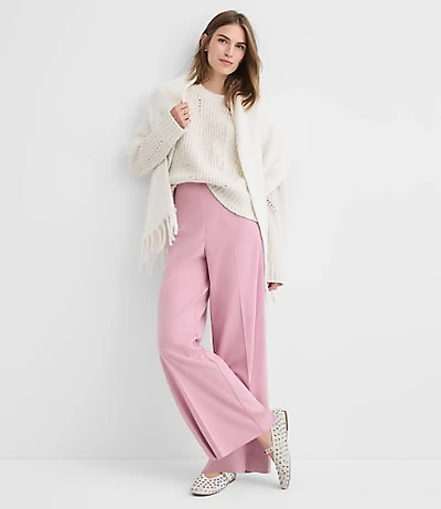 Darted Palazzo Pants Brushed Flannel