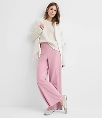 Darted Palazzo Pants Brushed Flannel
