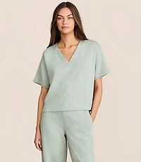 Lou & Grey Heathered Scubasoft Dolman V-Neck Tee