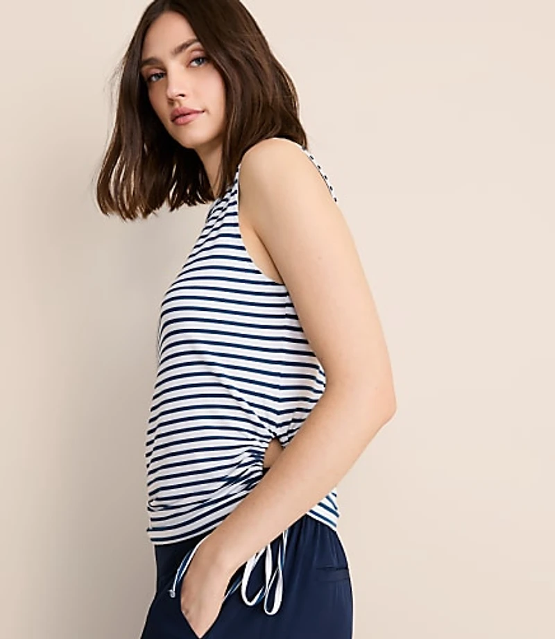 Lou & Grey Striped Essential Modal Side Tie Tank Top