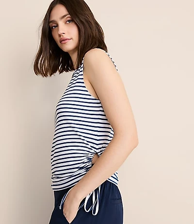 Lou & Grey Striped Essential Modal Side Tie Tank Top