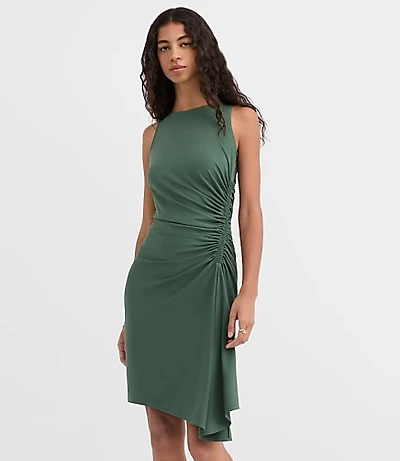 Ruched Halter Mini Dress