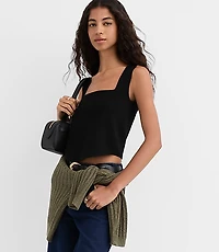 Square Neck Sweater Tank Top
