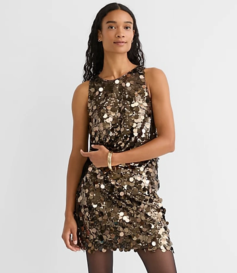 Petite Sequin Sleeveless Top