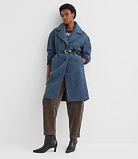 Tall Boucle Twill Cocoon Coat
