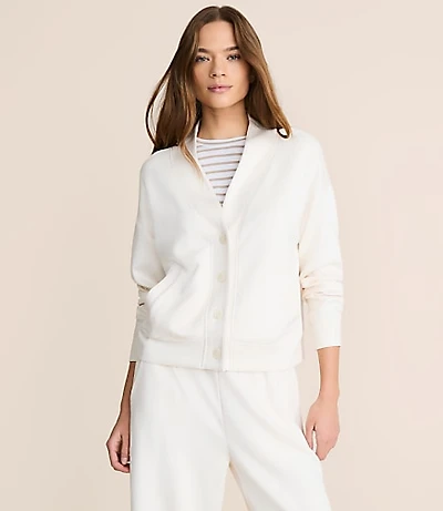 Lou & Grey Scubasoft V-Neck Pocket Cardigan