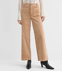 Petite Curvy Palmer Wide Leg Pants in Stretch Velvet