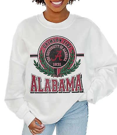 Gameday Couture Alabama Crimson Tide Hot Shot Premium Fleece Drop Shoulder Crew Neck Pullover