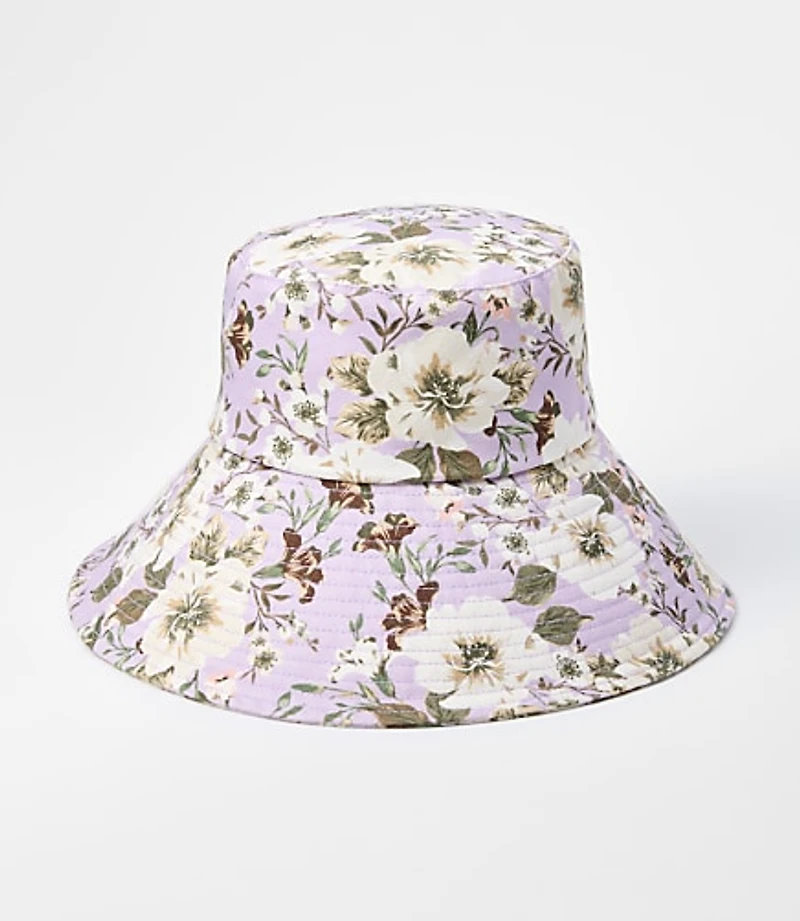 Floral Wide Brim Bucket Hat