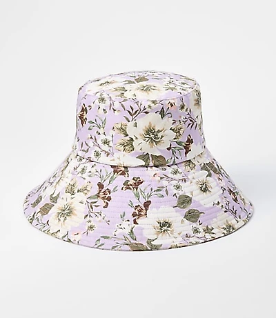 Floral Wide Brim Bucket Hat