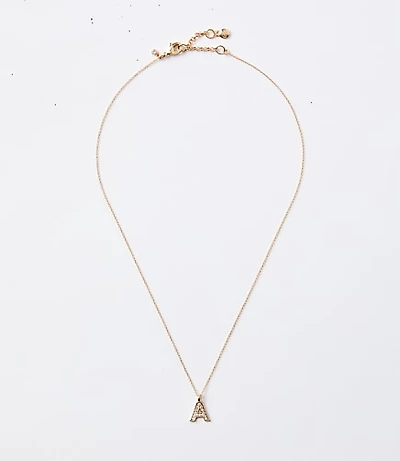 Pave Initial Necklace