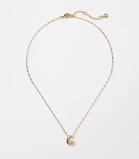 Bubble Letter Initial Necklace