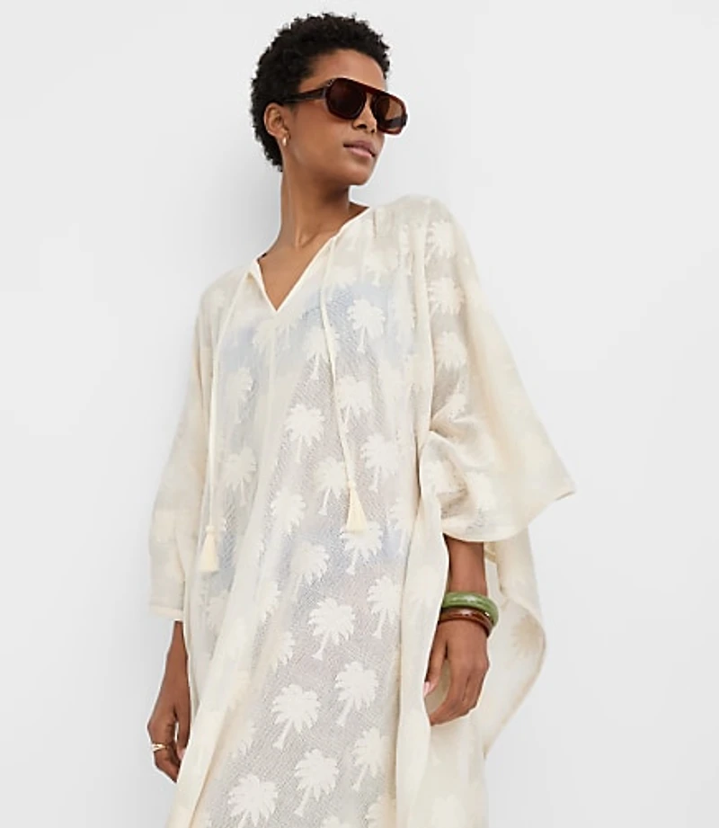 LOFT Beach Palm Mesh Maxi Swimsuit Coverup