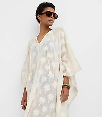 LOFT Beach Palm Mesh Maxi Swimsuit Coverup