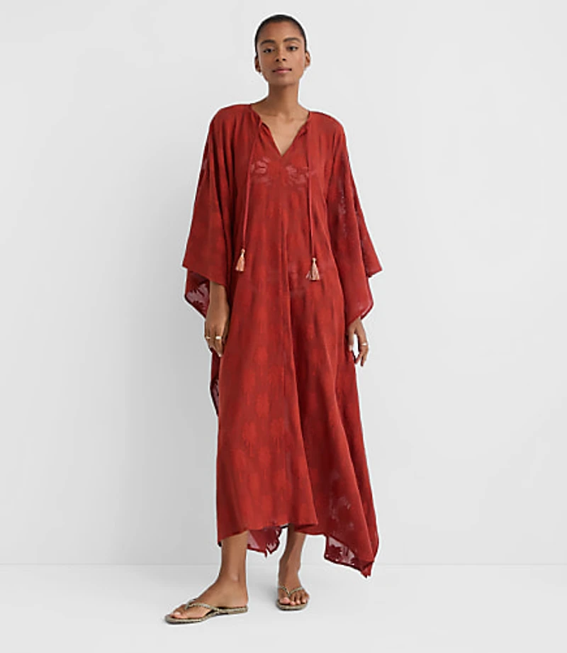 LOFT Beach Palm Mesh Maxi Swimsuit Coverup
