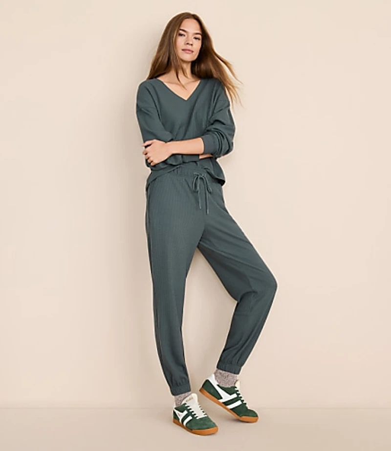 Petite Lou & Grey Upstate Waffle Joggers