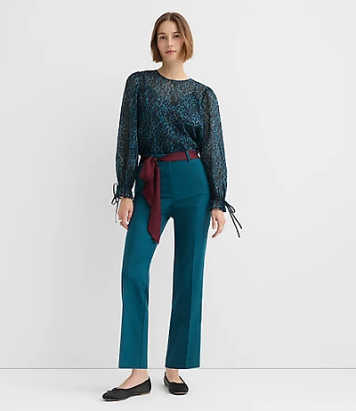 Petite Parker Straight Pants Brushed Flannel