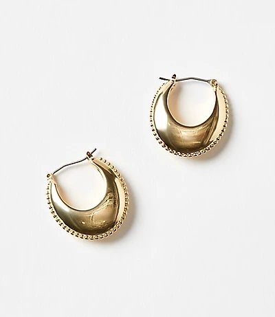 Chunky Crescent Hoop Earrings