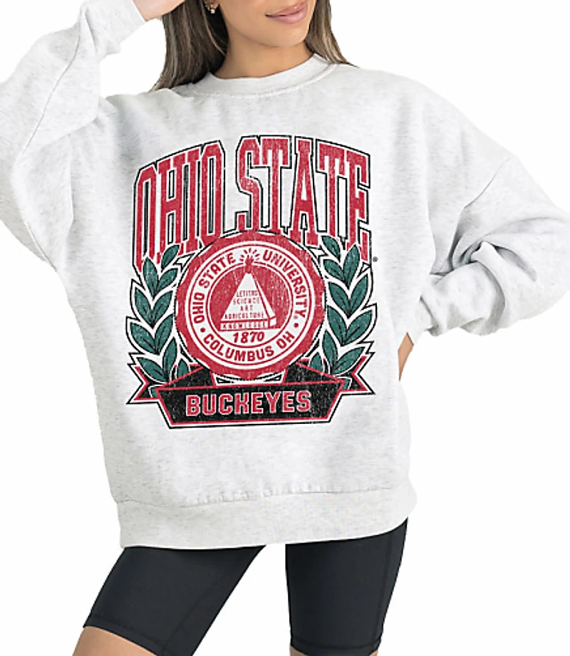 Gameday Couture Ohio State Buckeyes Heritage Fleece Crew Neck Pullover