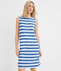 Striped Side Button Mini Dress