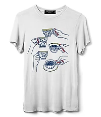 Junk Food Tea Party Vintage Tissue Tee