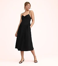 Lately Strappy Back Midi Pocket Dress